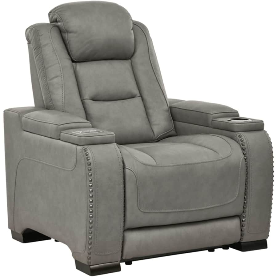 Signature Design by Ashley The Man-Den Leather Power Recliner for $1,300