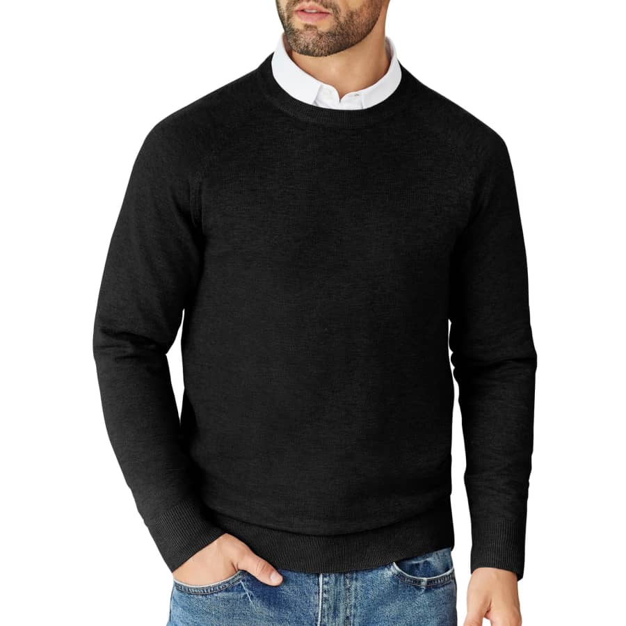 Coofandy Men's Slim Fit Crew Neck Sweater for $12 Coofandy Men's Slim Fit Crew Neck Sweater for $12