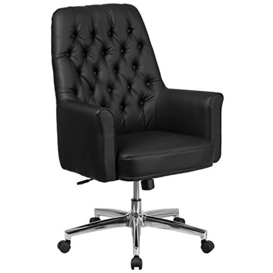 Flash Furniture Mid-Back Traditional Tufted Black LeatherSoft Executive Swivel Office Chair with for $371