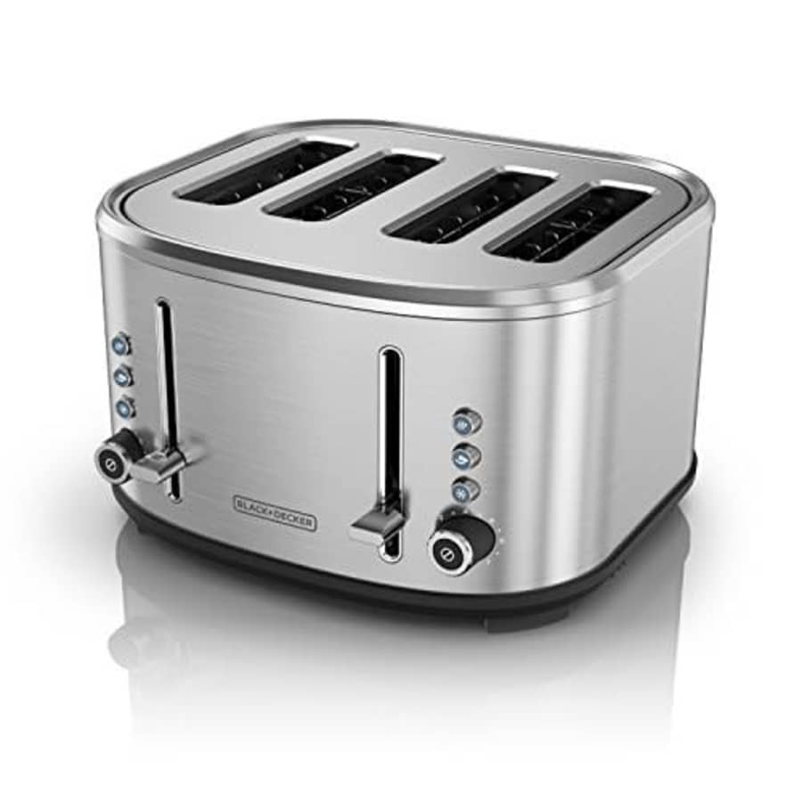 Black + Decker BLACK+DECKER 4-Slice Extra-Wide Slot Toaster, Stainless Steel, TR4300SSD for $40