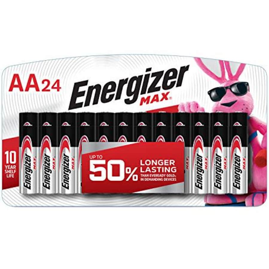 Energizer AA Batteries (24 Count), Double A Max Alkaline Battery for $17 Energizer AA Batteries (24 Count), Double A Max Alkaline Battery for $17