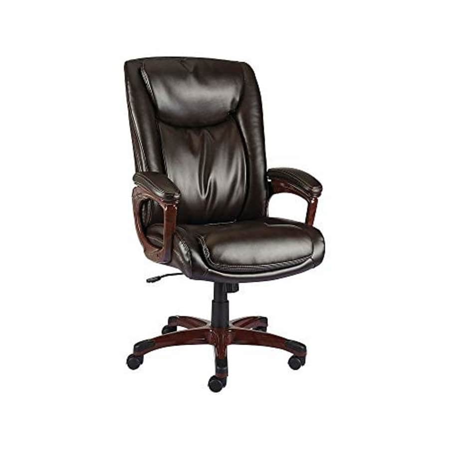 Staples 2263720 Westcliffe Bonded Leather Managers Chair Brown for $168 Staples 2263720 Westcliffe Bonded Leather Managers Chair Brown for $168