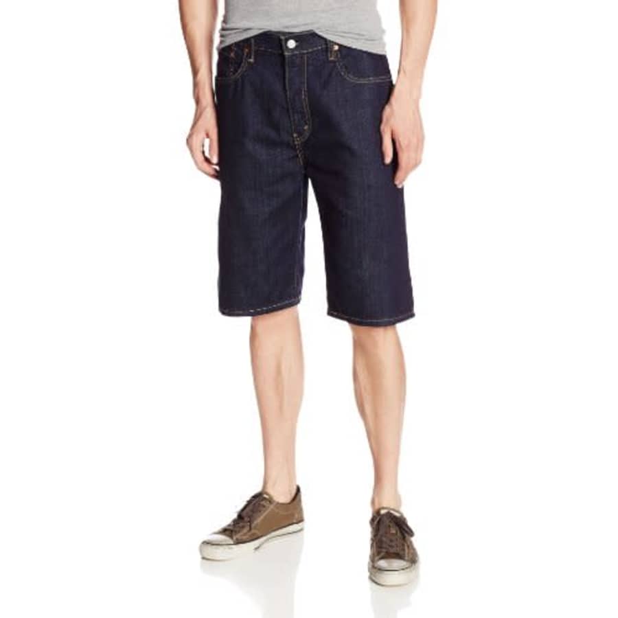 Levi's Men's Big and Tall 569 Loose Straight Denim Shorts, Homespun Rinse, 44 for $35