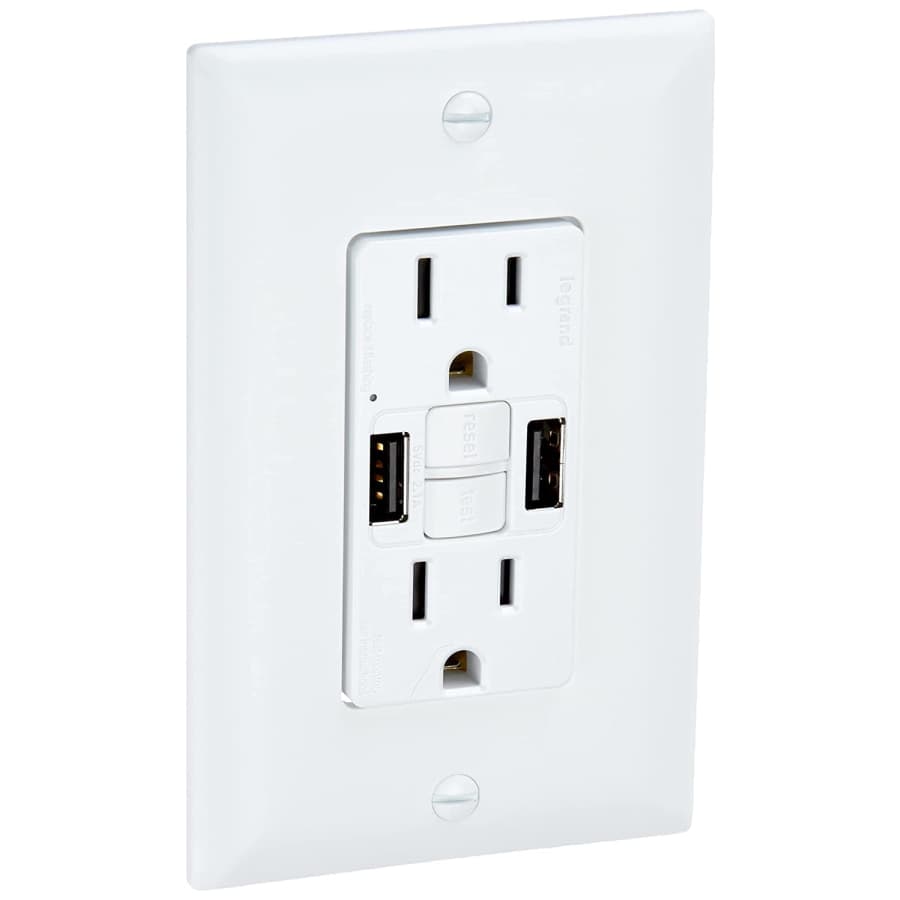 Pass & Seymour Legrand Radiant 15A USB GFCI Outlet w/ 2 USB Ports for $44 Pass & Seymour Legrand Radiant 15A USB GFCI Outlet w/ 2 USB Ports for $44