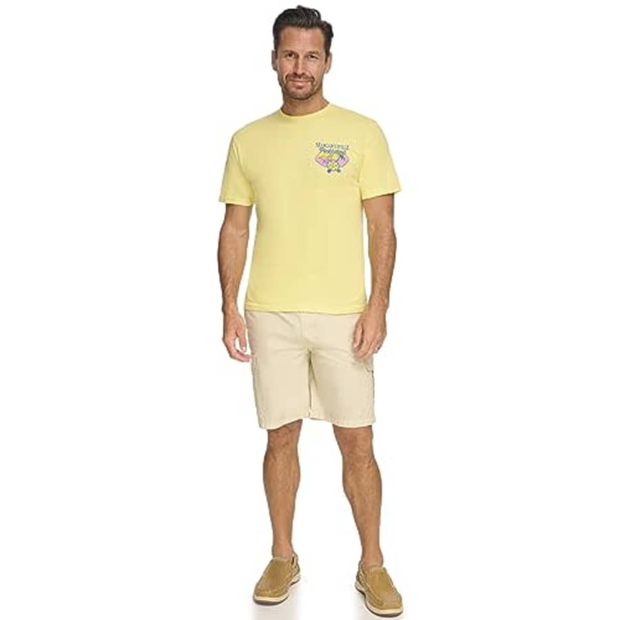 Margaritaville Margaritaville Men's Fins Up Paddles Up Pickleball T-Shirt, Cornsilk, XX-Large for $20