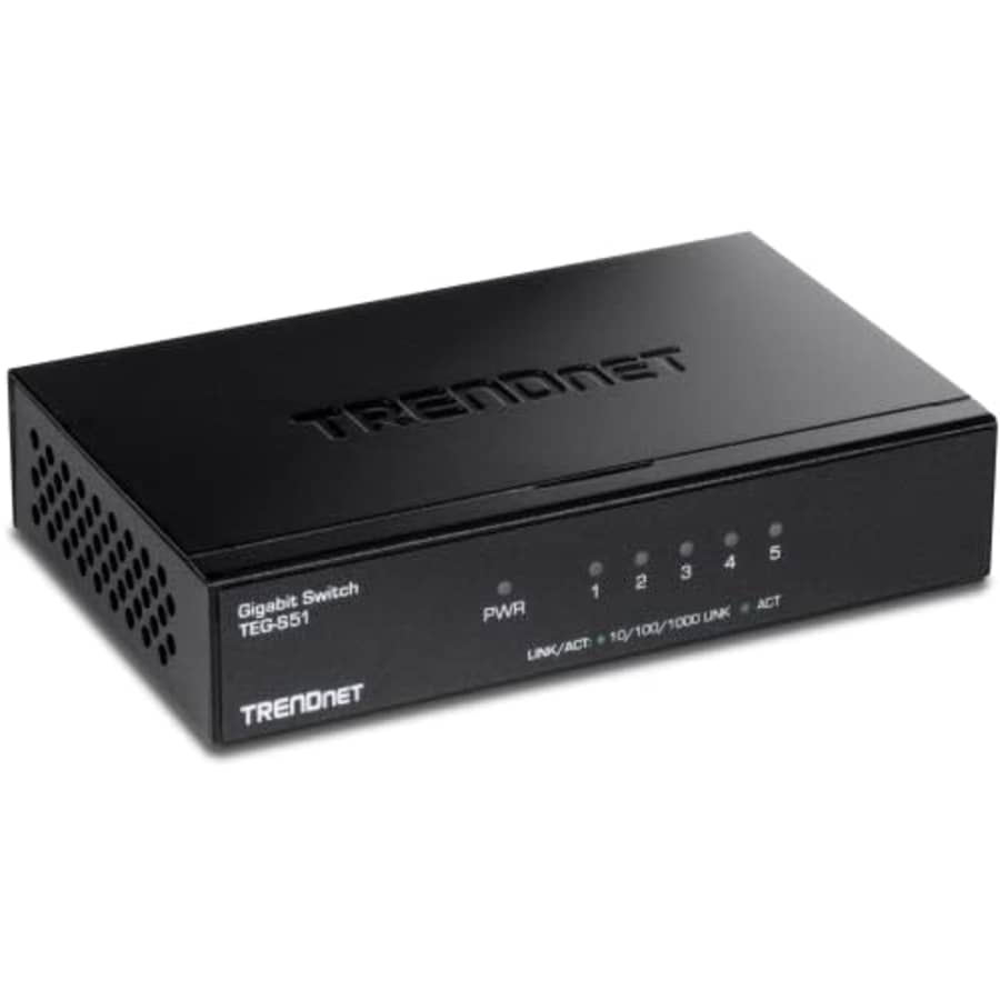 TRENDnet 5-Port Gigabit Desktop Switch, TEG-S51, 5 x Gigabit RJ-45 Ports, 10Gbps Switching for $14 TRENDnet 5-Port Gigabit Desktop Switch, TEG-S51, 5 x Gigabit RJ-45 Ports, 10Gbps Switching for $14