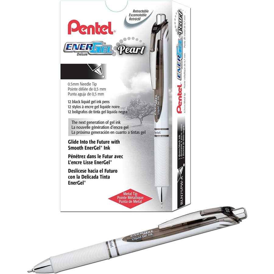Pentel EnerGel Pearl Deluxe RTX Liquid Gel Pen 12-Pack for $21