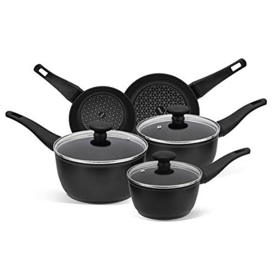 Prestige Thermo Smart Pots and Pans Set 5 Piece Cookware Set Non Stick Induction, Gas and Electric for $204