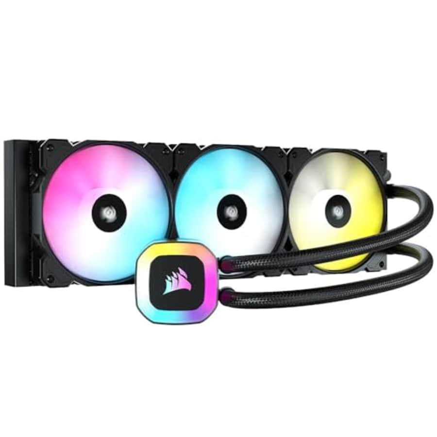 Corsair H150 RGB Liquid CPU Cooler - 360mm AIO - SP120 RGB Elite Fans - Fits Intel LGA for $136