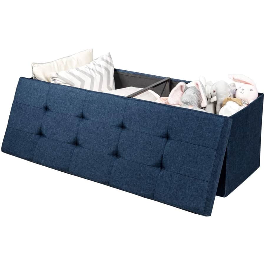 Giantex Foldable Storage Ottoman Bench for $55