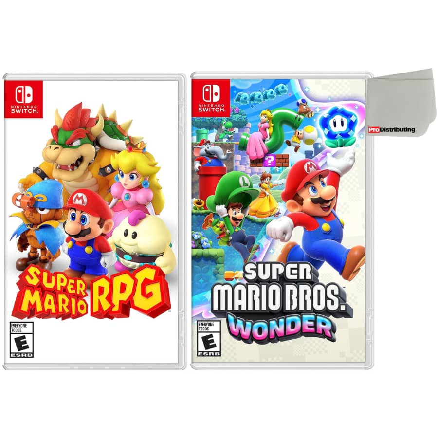 Super Mario RPG and Super Mario Bros Wonder Two Game Bundle for Nintendo Switch for $98