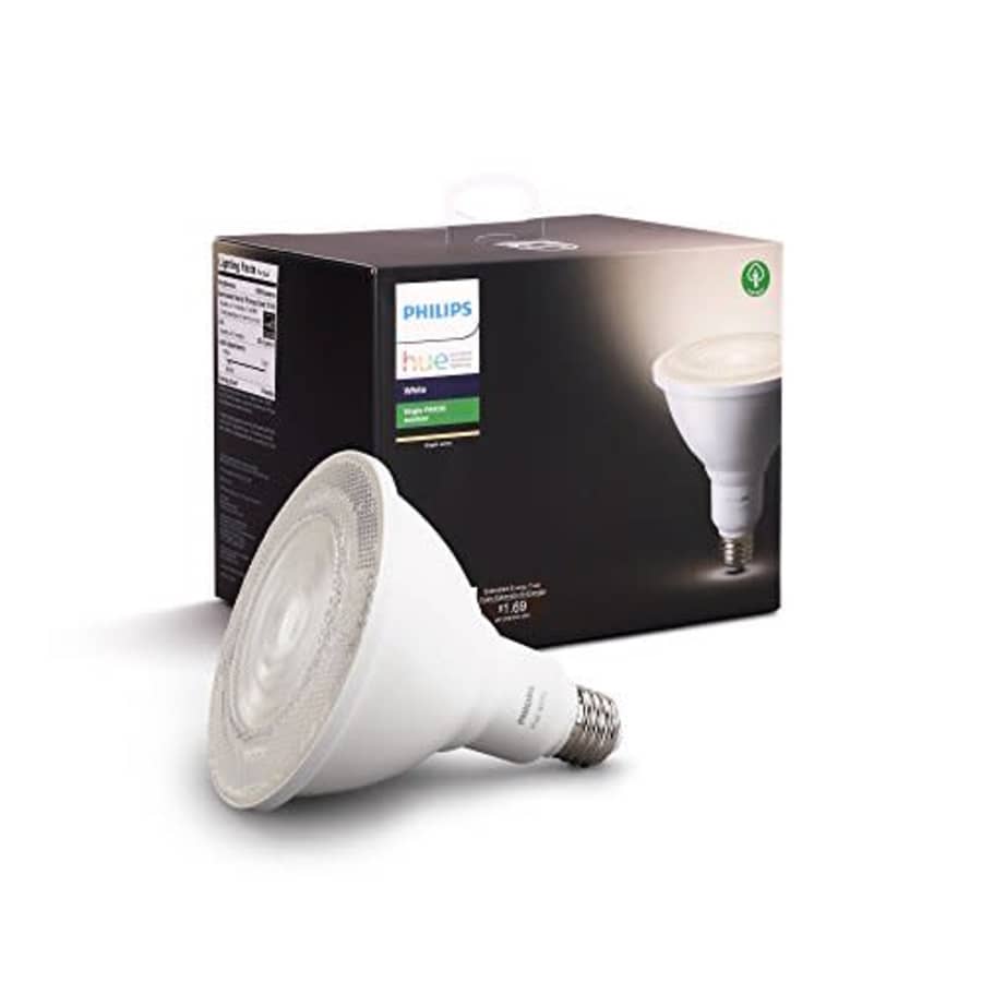 Philips Hue White Outdoor PAR38 13W Smart Bulbs (Philips Hue Hub required), 1 White PAR38 LED Smart for $54