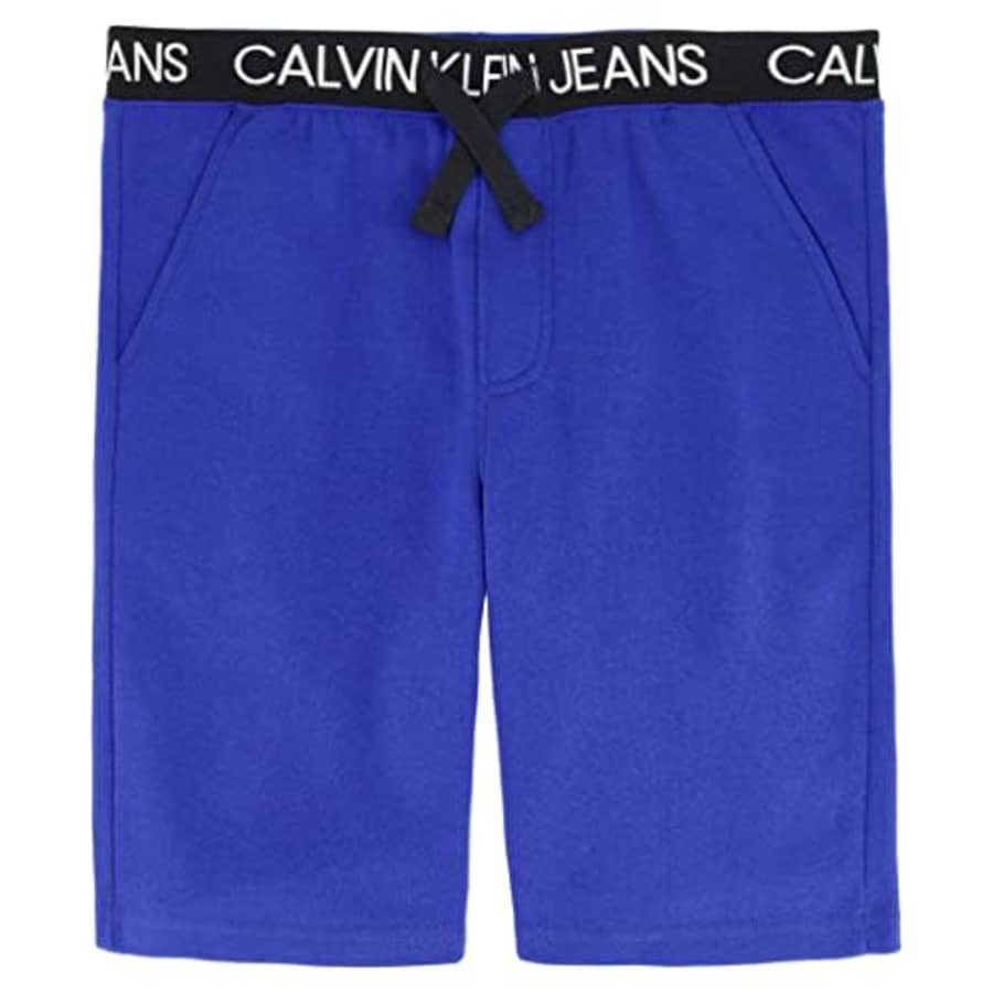 Calvin Klein Boys' Big Logo Waistband Sweat Short, WB Surf The Web 22, 8 for $25