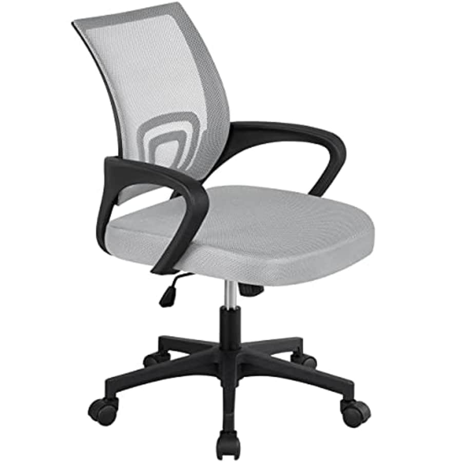 Yaheetech Office Desk Chair with Lumbar Support Armrest Executive Rolling Swivel Adjustable Mid for $45 Yaheetech Office Desk Chair with Lumbar Support Armrest Executive Rolling Swivel Adjustable Mid for $45