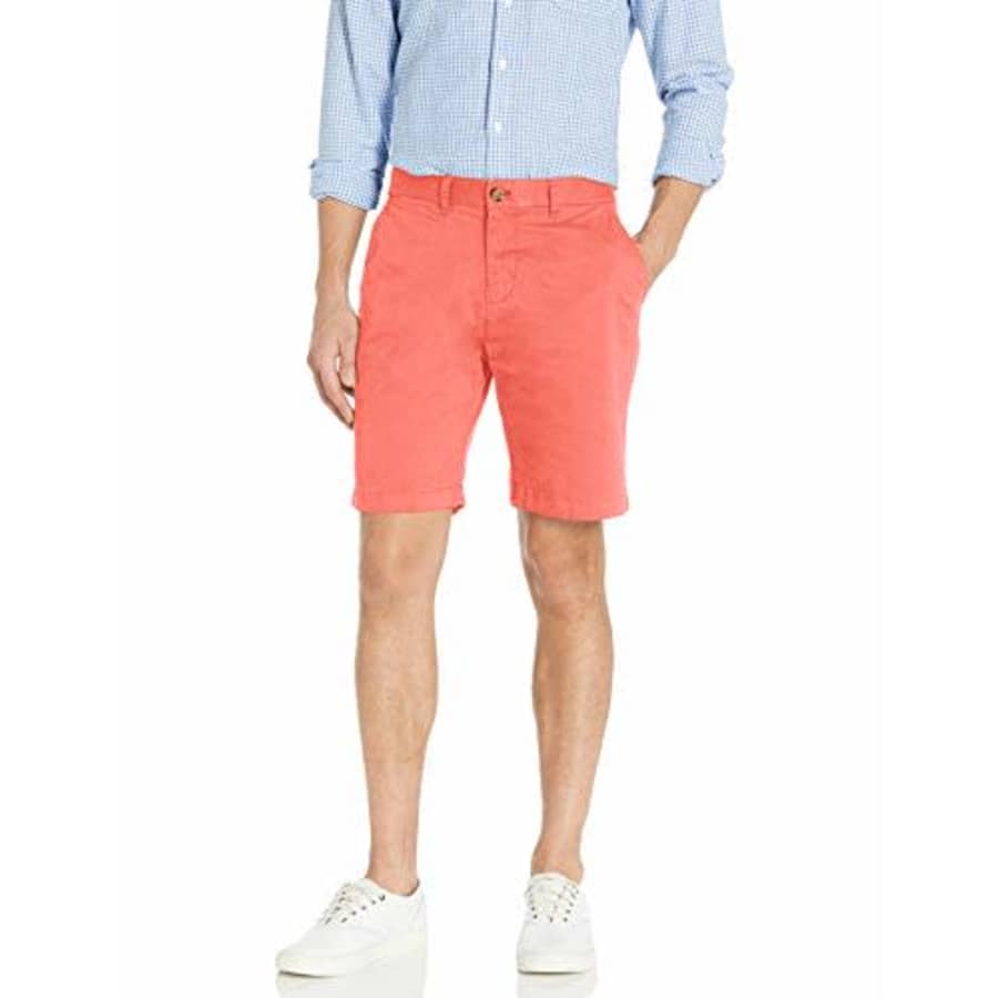 Tommy Hilfiger Men's Casual Stretch Chino Shorts, Cranberry, 29 for $34