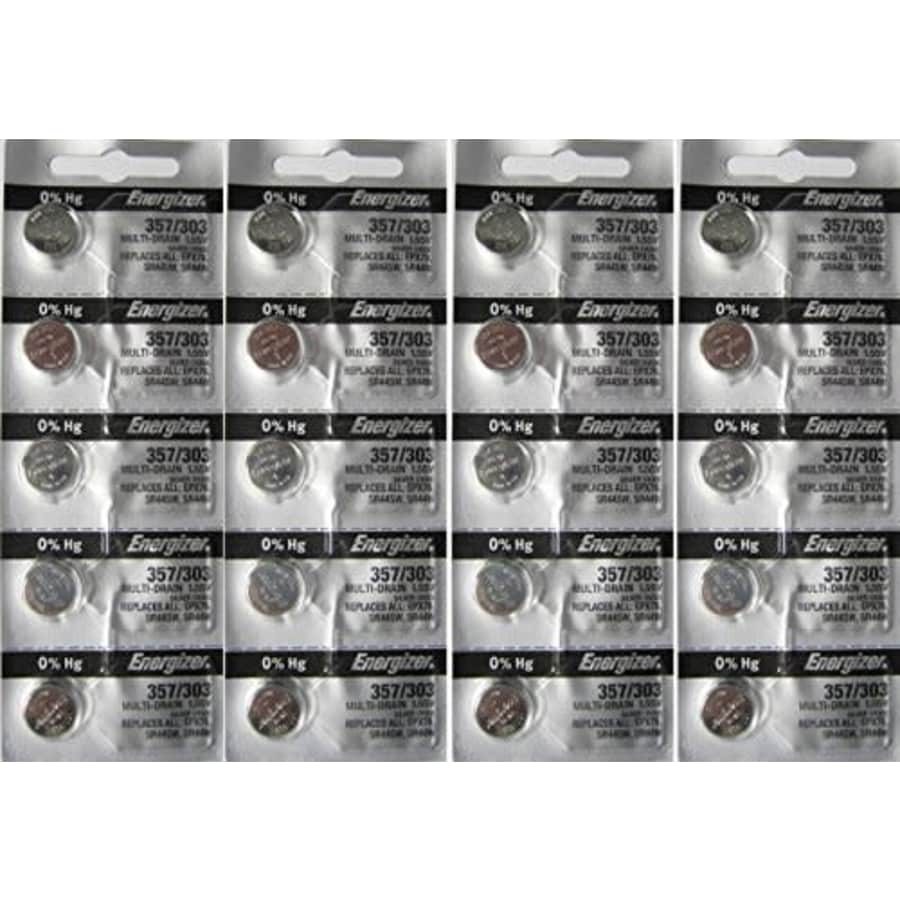 20 Energizer 357/303 Multi-Drain Zero Mercury Batteries for $33