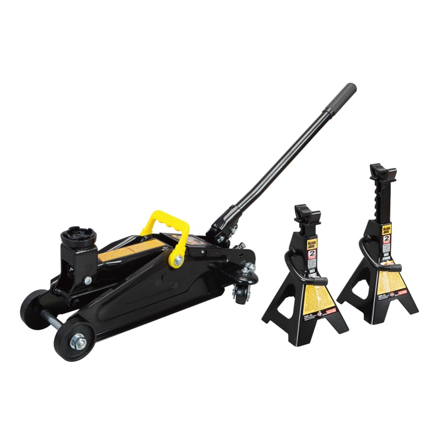 BlackJack 2-Ton Hydraulic Trolley Jack w/ Jack Stands Combo for $30 BlackJack 2-Ton Hydraulic Trolley Jack w/ Jack Stands Combo for $30