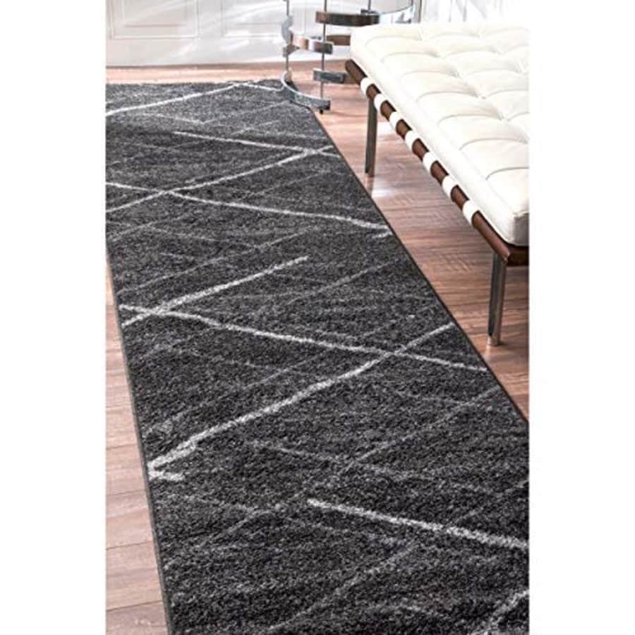 nuLOOM Thigpen Contemporary Runner Rug, 2' 6" x 12', Dark Grey for $110