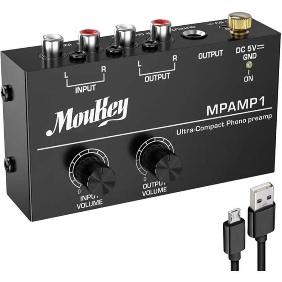 Moukey Ultra-Compact Phono Preamp for $9