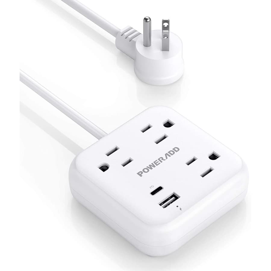 Poweradd 3-Outlet Power Strip w/ USB for $10 Poweradd 3-Outlet Power Strip w/ USB for $10