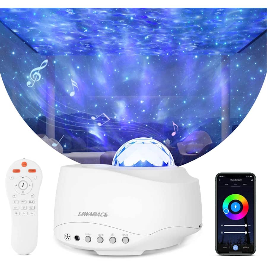Liwarace WiFi Starry Star Light Projector for $27
