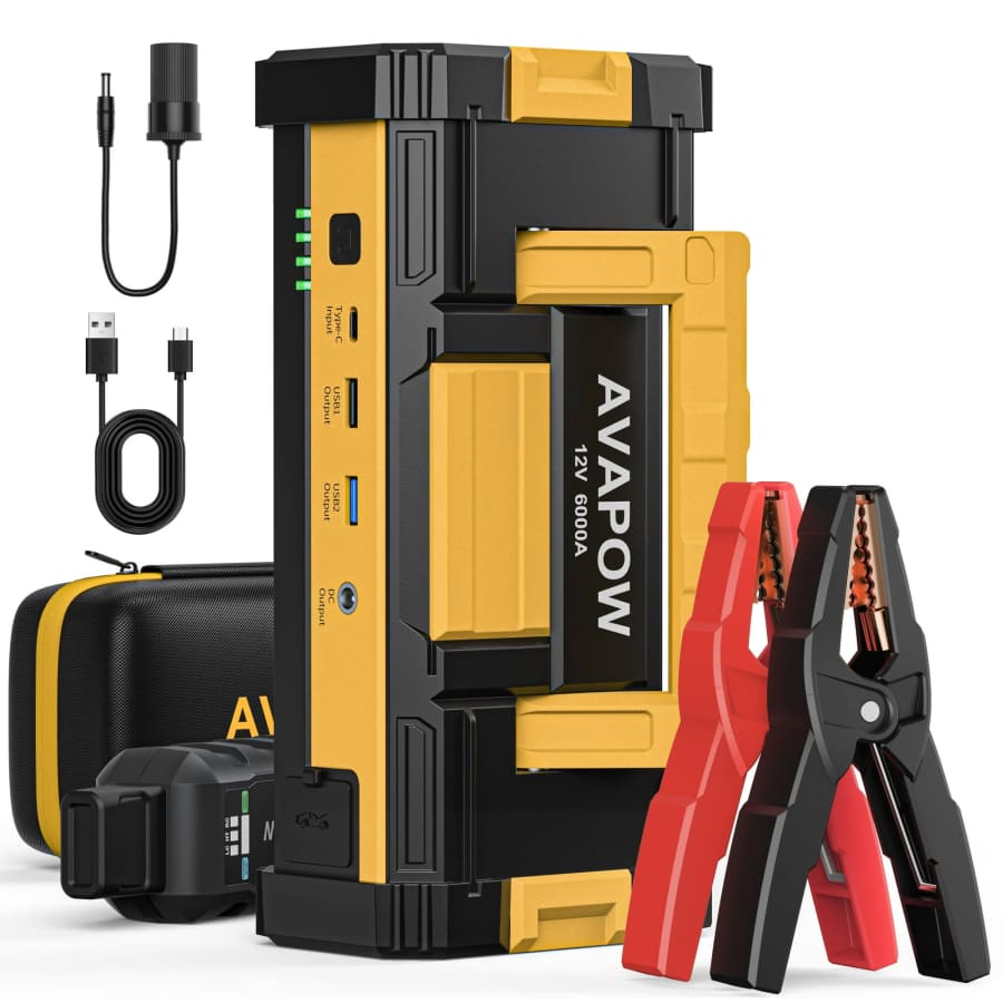 Avapow 6,000A Car Battery Jump Starter: $87.99