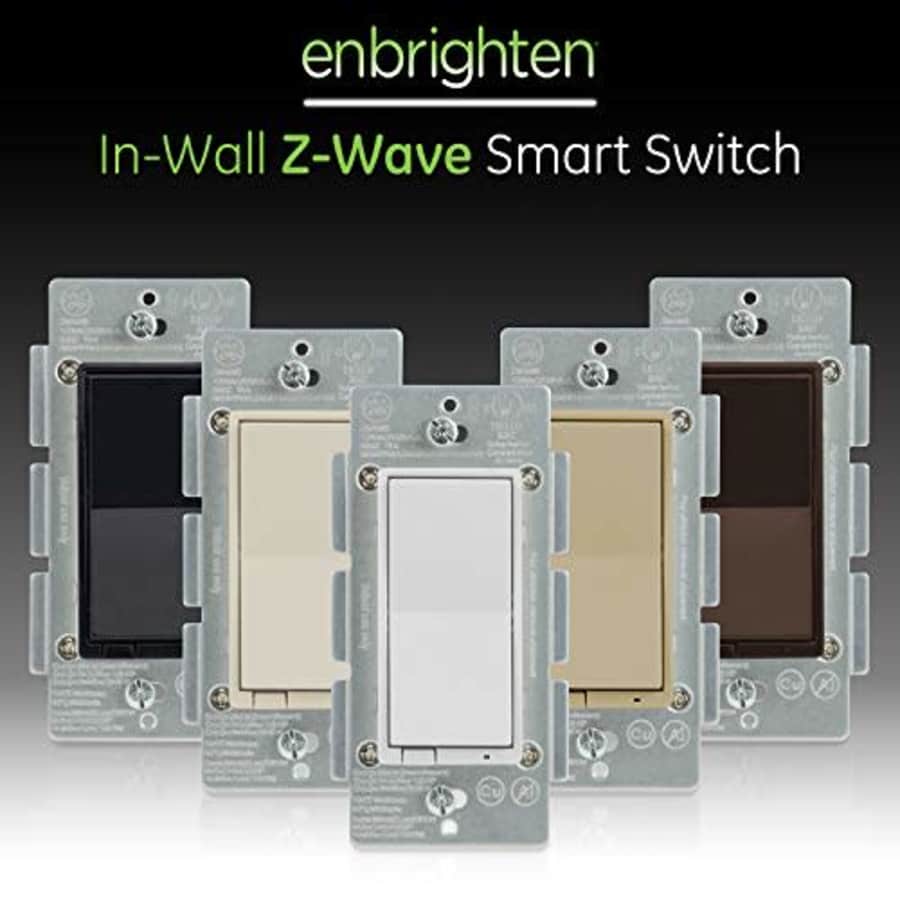 GE 14291 Enbrighten Z-Wave Plus Smart Light Switch, Works with Alexa, Google Assistant, for $44