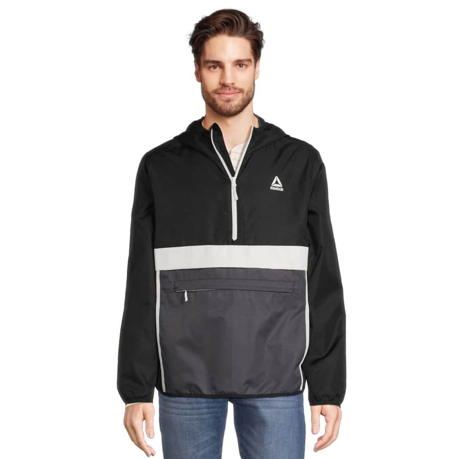 Reebok Men's Anorak Windbreaker Jacket for $12 Reebok Men's Anorak Windbreaker Jacket for $12