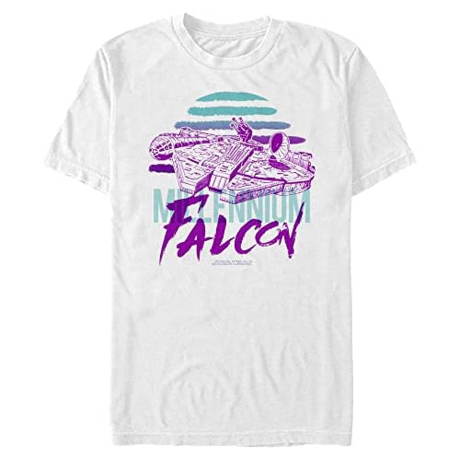 STAR WARS Big & Tall Falcon Overlay Men's Tops Short Sleeve Tee Shirt, Black, 3X-Large for $8