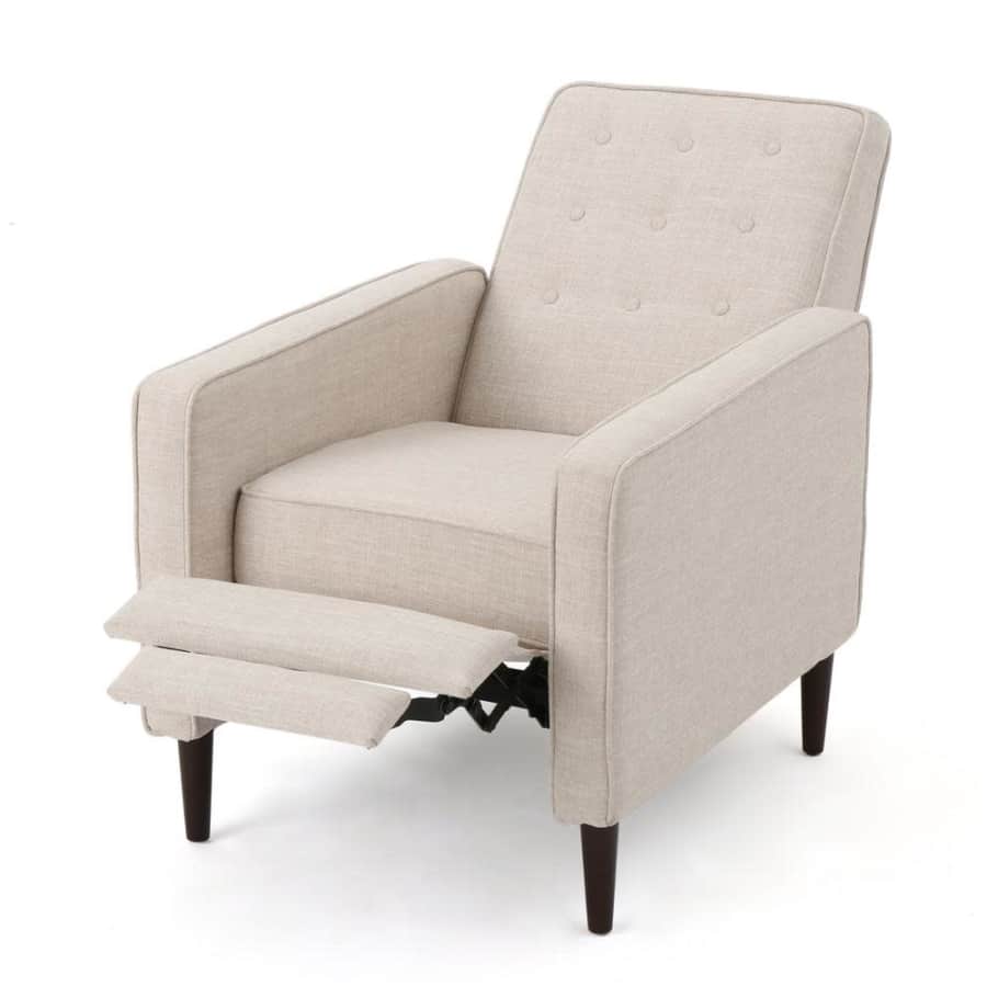 Noble House Button Back Fabric Recliner for $188 Noble House Button Back Fabric Recliner for $188