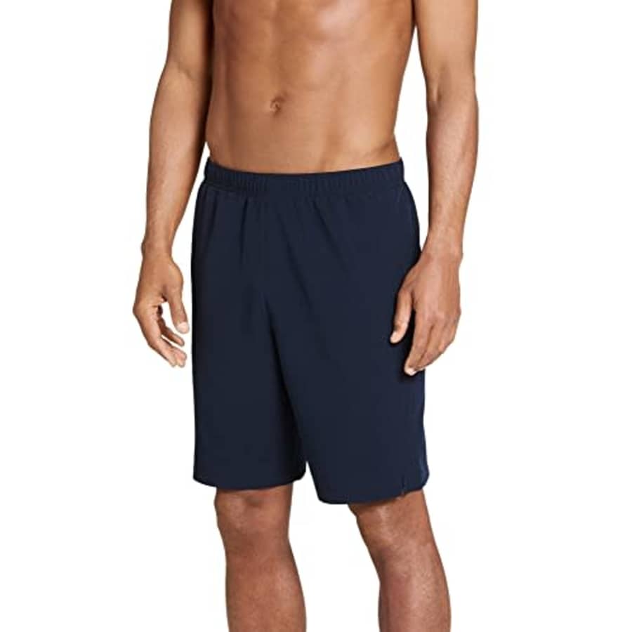 Jockey Men's Activewear Performance Woven 9" Short, Blue Velvet, L for $10