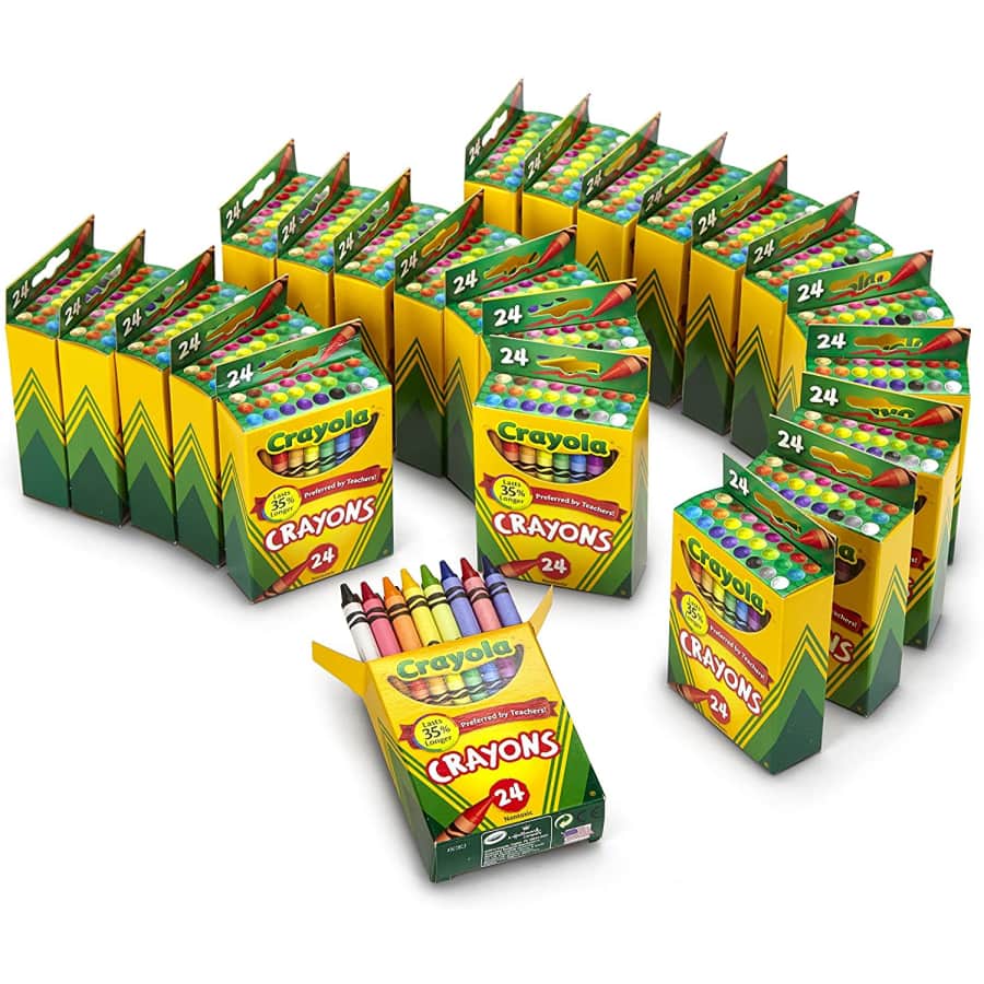 Crayola Crayons 24-Count Bulk Supplies 24-Pack for $36 Crayola Crayons 24-Count Bulk Supplies 24-Pack for $36