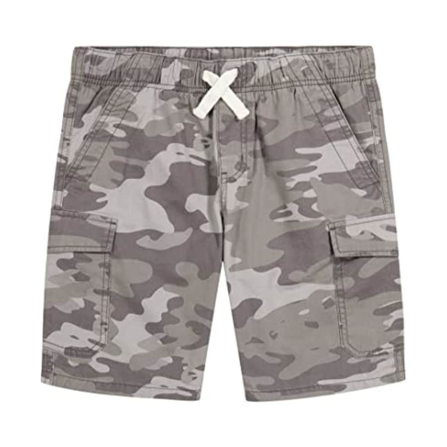 Lucky Brand Boys' Big Pull-on Shorts, YR Camo Smoked Pearl 22, 8 for $19