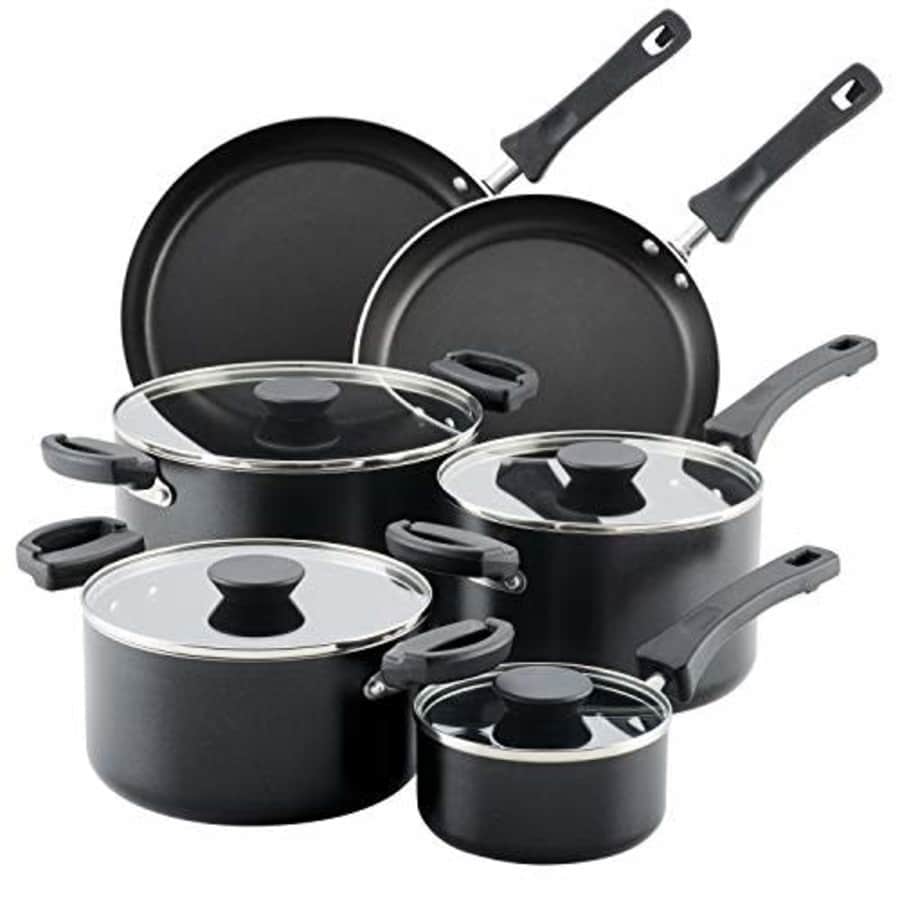 Farberware Neat Nest Space Saving Nonstick Cookware Pots and Pans Set/Dishwasher Safe, Made in The for $150 Farberware Neat Nest Space Saving Nonstick Cookware Pots and Pans Set/Dishwasher Safe, Made in The for $150