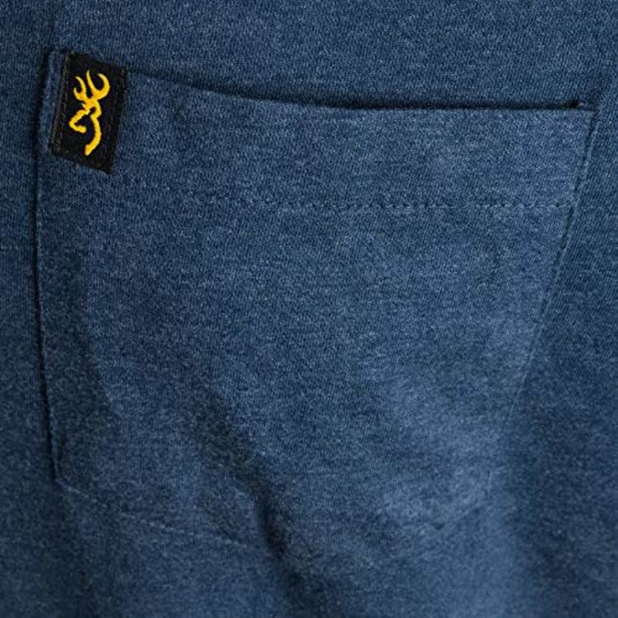 Browning Buckmark Men's Short Sleeve Pocket T Shirt, Small, Heather Navy for $15 Browning Buckmark Men's Short Sleeve Pocket T Shirt, Small, Heather Navy for $15