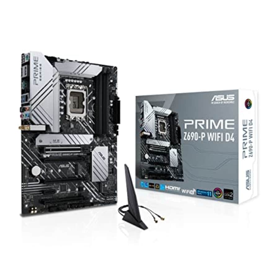 ASUS Prime Z690-P LGA1700 ATX Motherboard - PCIe 5.0, DDR4, 14+1 Power Stages, 3X M.2, WiFi 6, BT for $130