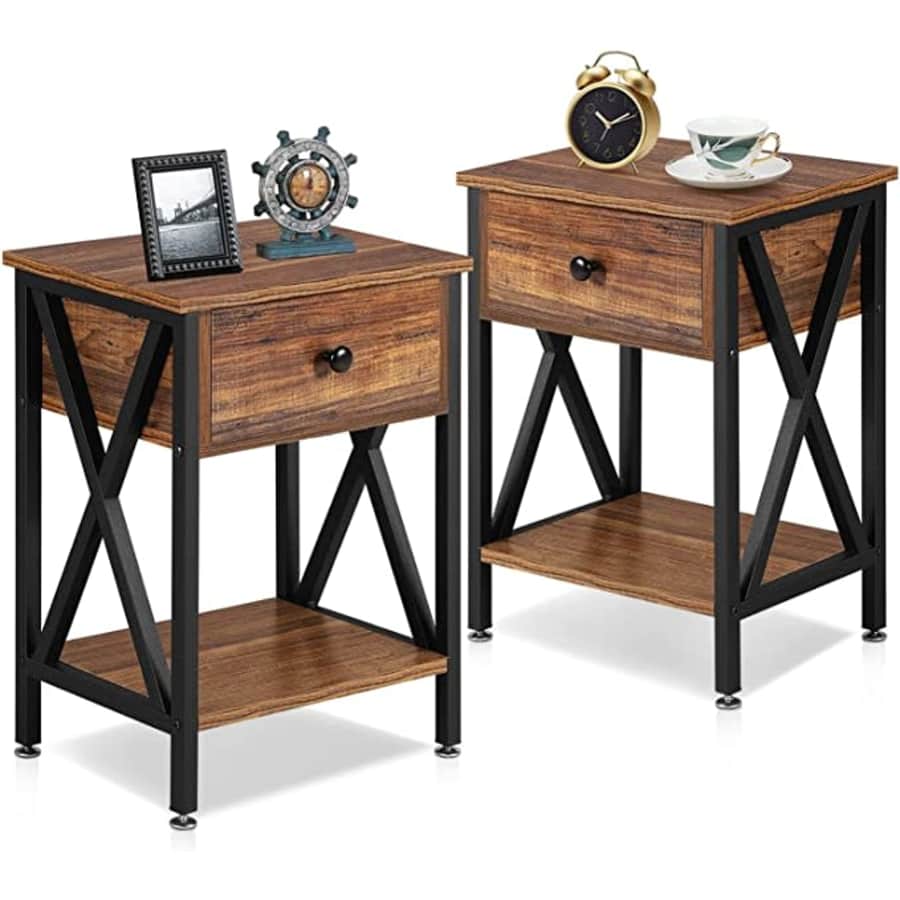 Vecelo 2-Piece Nightstand Set for $85