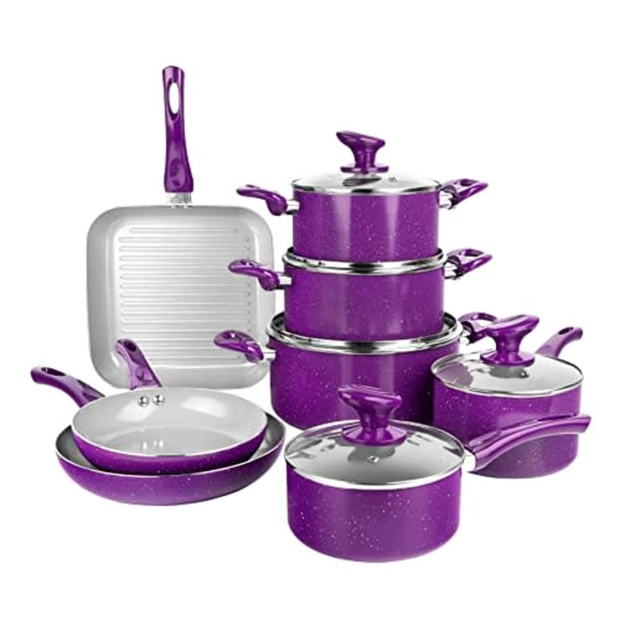 Granitestone Nonstick Cookware Set 13 Piece Nonstick Pots and Pans Set with Triple Layer Diamond for $130