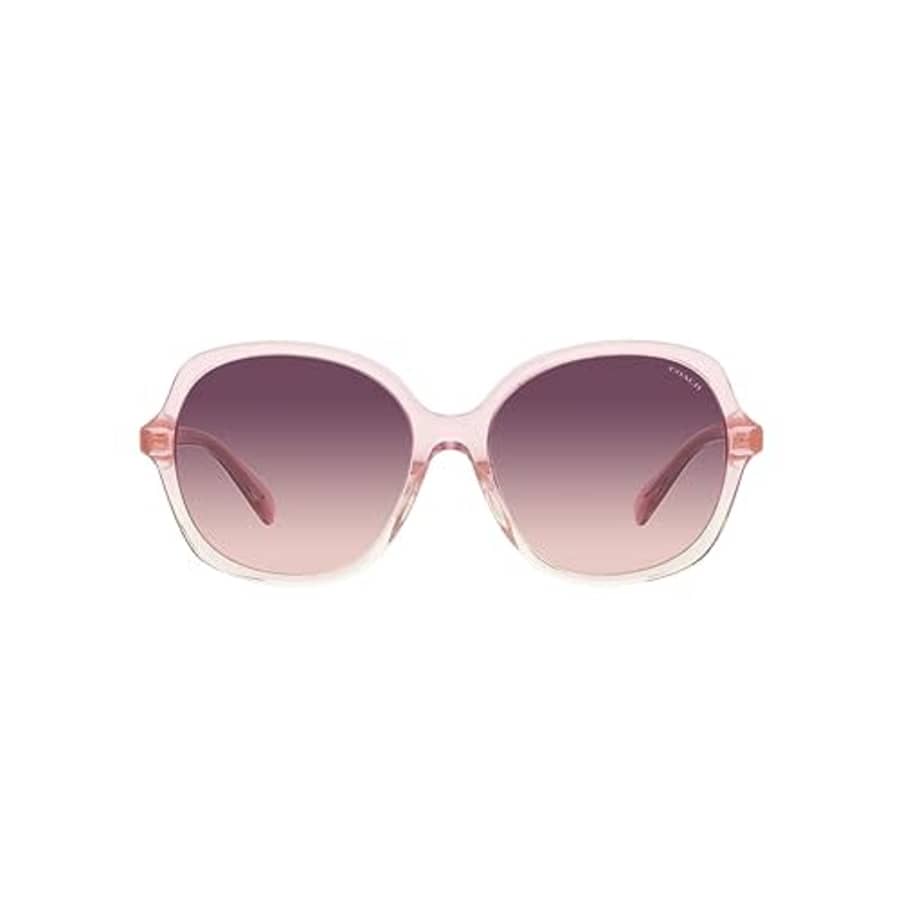 Coach HC8360U Universal Fit Sunglasses, Transparent Pink Gradient/Purple Pink Gradient, 57 mm for $88