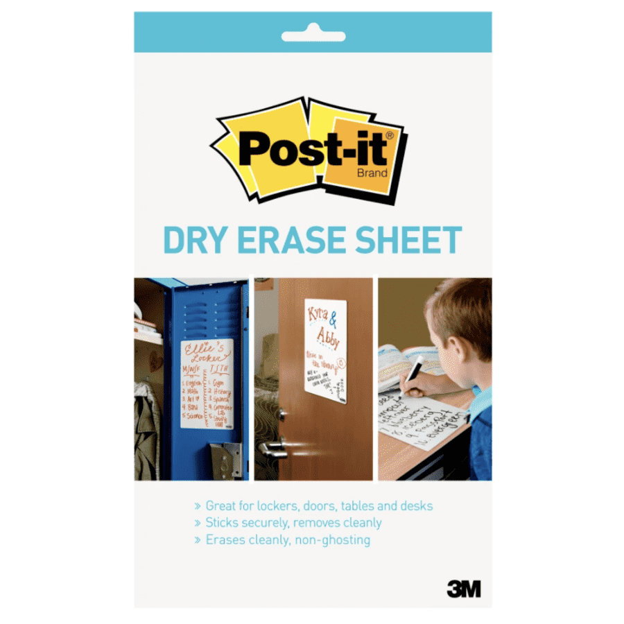 Post-it Dry-Erase Sheet 3-Pack for $7