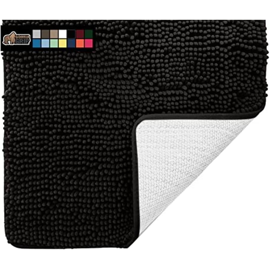 Gorilla Grip Bath Rug, 44x26, Thick Soft Absorbent Chenille Rubber Backing Bathroom Rugs, for $36