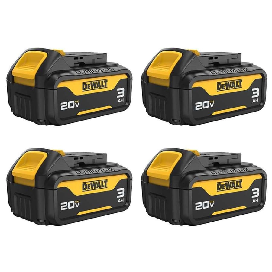 DeWalt 20V MAX 3Ah Li-Ion Battery Pack 4-Pack: $129