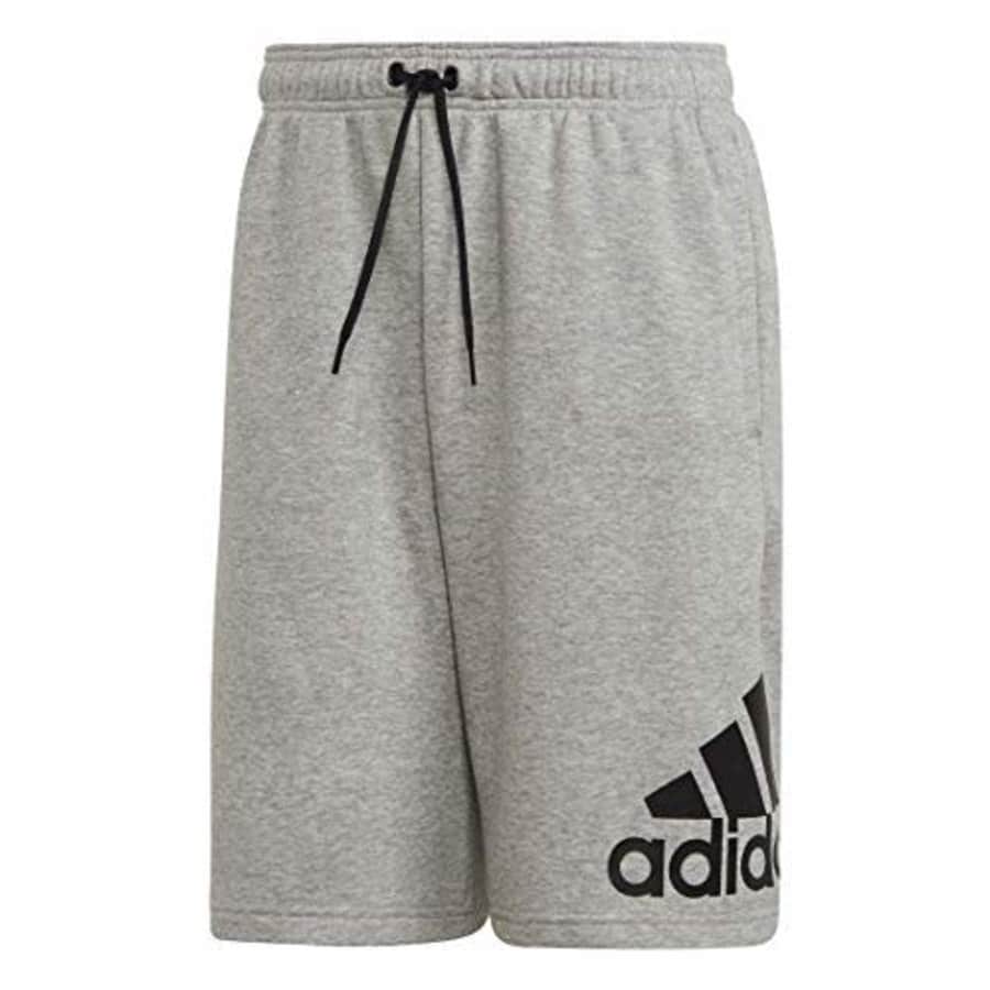 adidas Men's Must Haves Badge of Sport French Terry Shorts, Medium Grey Heather, Medium for $42