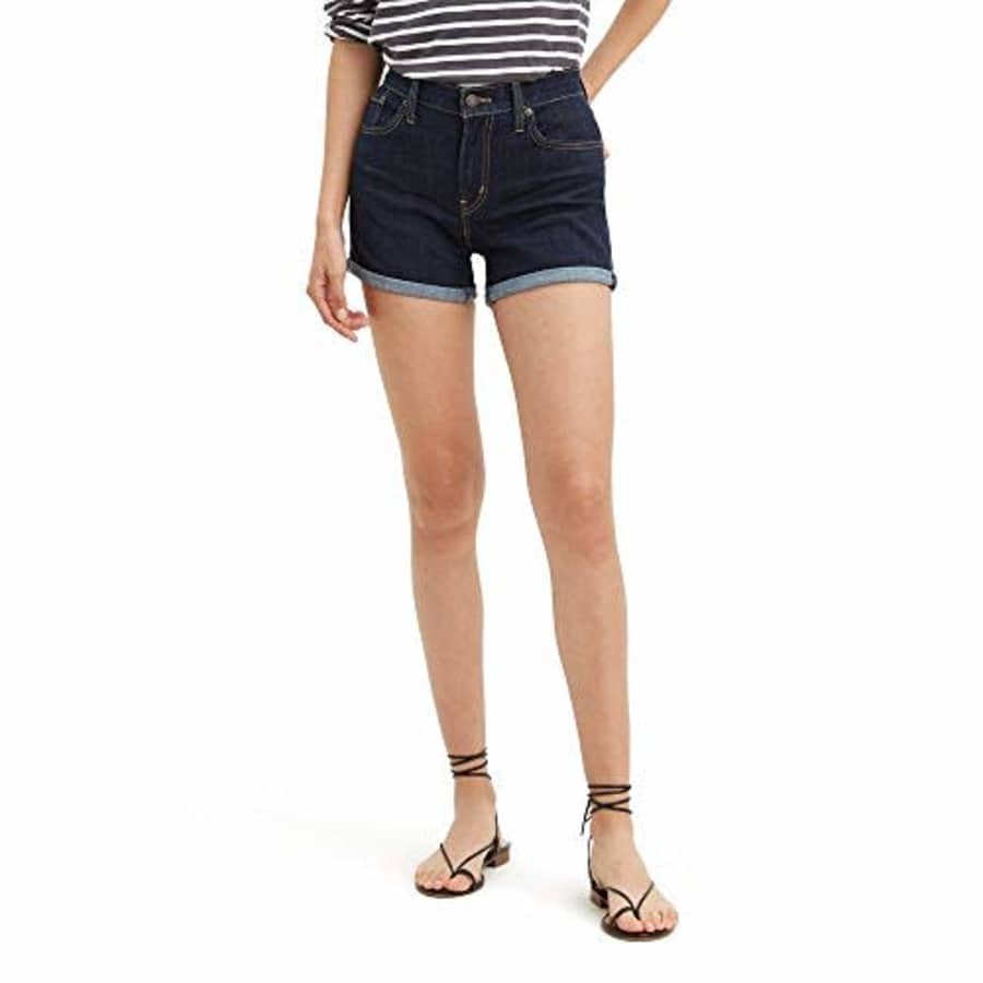 Levi's Women's Mid Length Shorts, Royal Rinse, 30 (US 10) for $11