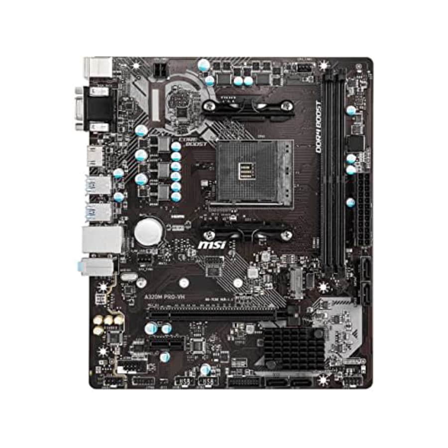 MSI A320M PRO-VH ProSeries Motherboard (AMD AM4, DDR4, PCIe 3.0, SATA 6Gb/s, USB 3.2 Gen 2, M.2 for $90
