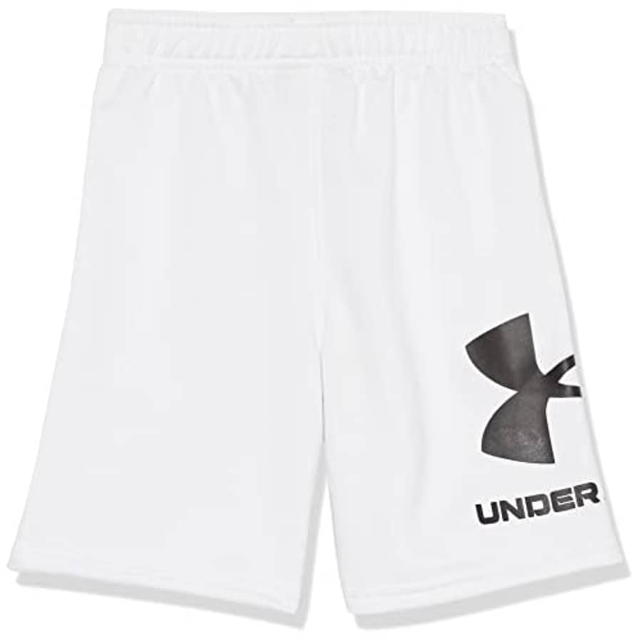 Under Armour Boys' Symbol Signature Terry Short, White, 6 for $22