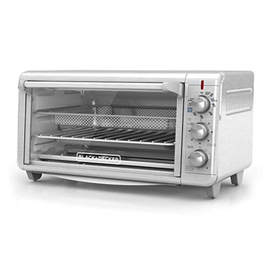 Black + Decker Black+Decker TO3265XSSD Extra Wide Crisp N Bake Air Fry Toaster Oven, Silver, Fits 9" x 13" Pan for $105 Black + Decker Black+Decker TO3265XSSD Extra Wide Crisp N Bake Air Fry Toaster Oven, Silver, Fits 9" x 13" Pan for $105
