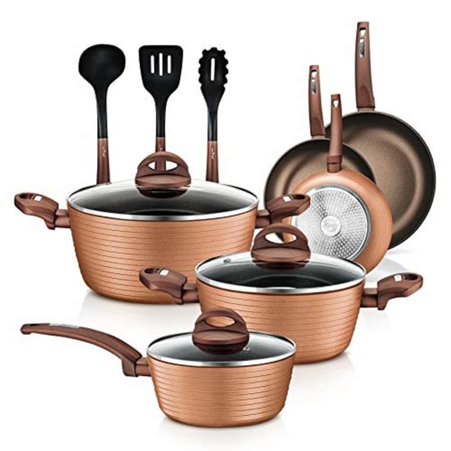 NutriChef Nonstick Kitchen Cookware Set - Professional Hard Anodized Home Kitchen Ware Pots and Pan for $70 NutriChef Nonstick Kitchen Cookware Set - Professional Hard Anodized Home Kitchen Ware Pots and Pan for $70