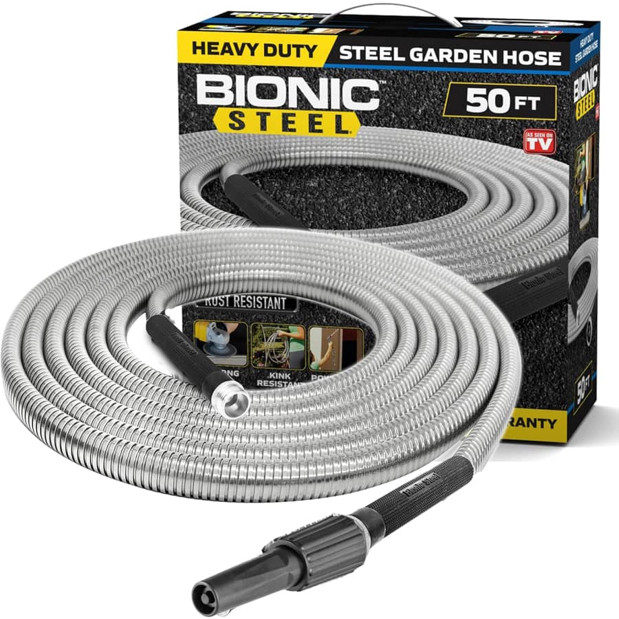 Bionic Steel 50-Foot Stainless Steel Garden Hose: $28 Bionic Steel 50-Foot Stainless Steel Garden Hose: $28