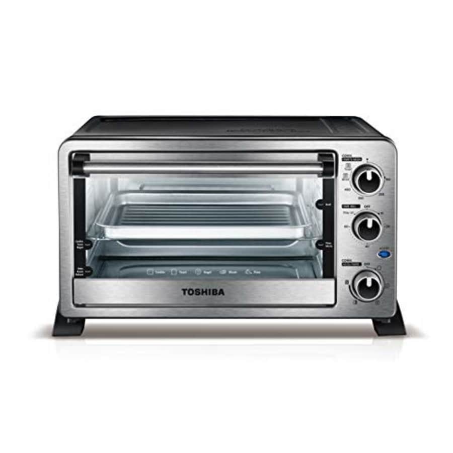 Toshiba MC25CEY-CHSS 6-Slice Convection Toaster Oven, Stainless Steel for $120